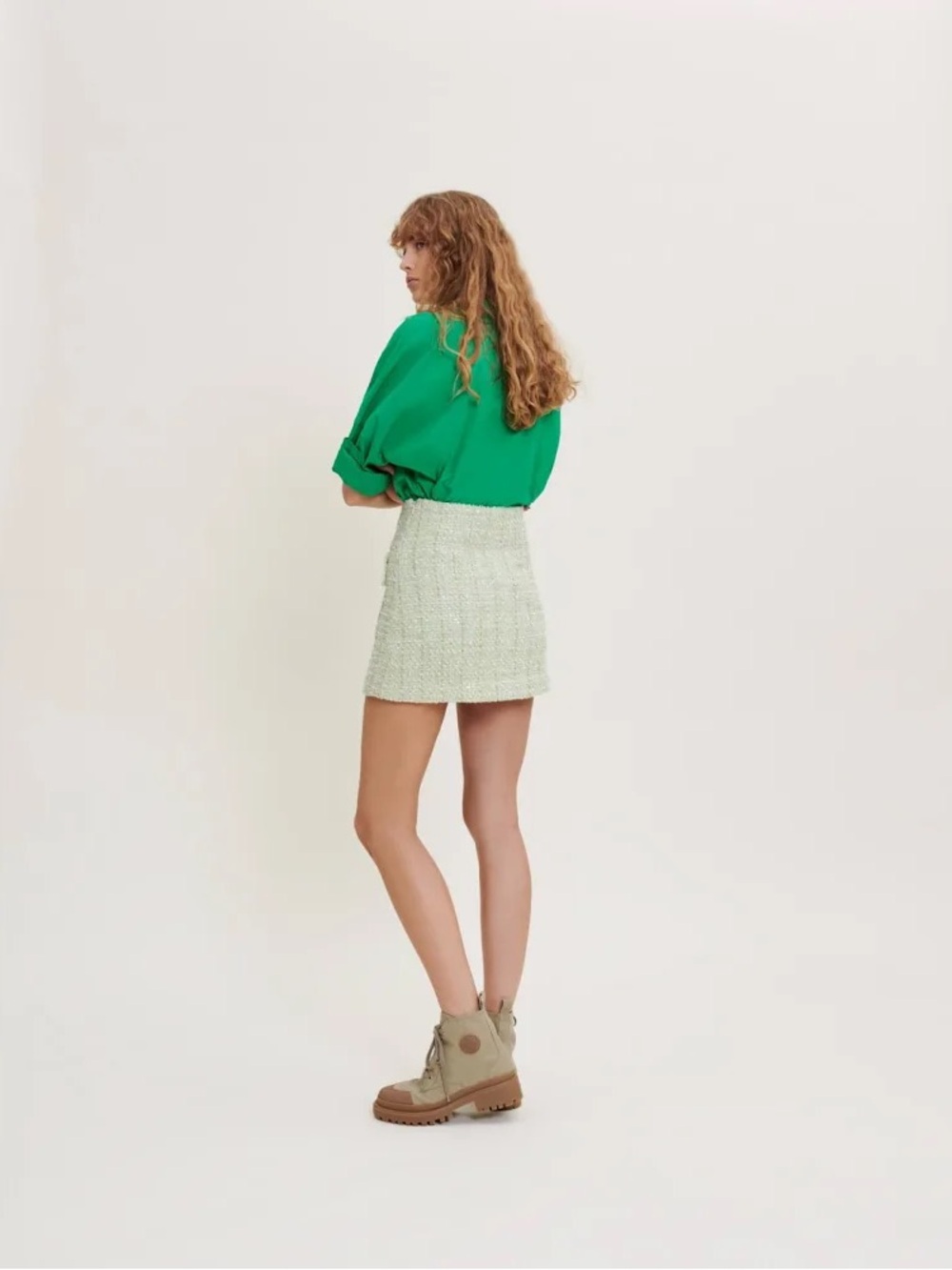 NWT Maje Jinova Tweed Mini Skirt with Front Pockets - Picture 7 of 16